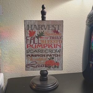 Fall harvest sign
